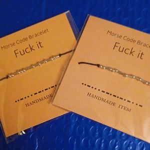 Two Morse Code Fuck It Secret Message Bracelets